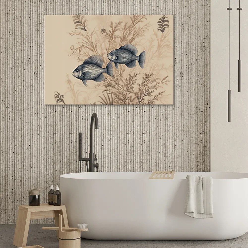 Gario Vászonkép Vízi növények és halak Méret: 90 x 60 cm