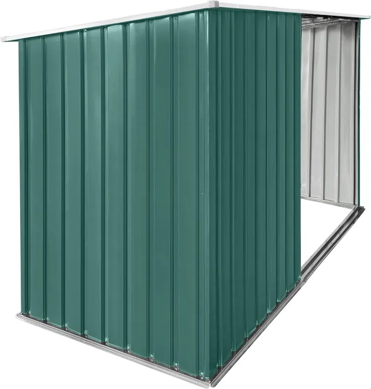 Fatároló fészerrel, 200x104x159 cm, sötétzöld, ARPOL TYP 1