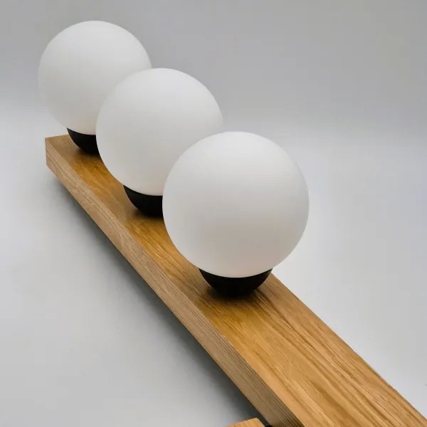 Felületre szerelhető csillár MATTE 2xE27/15W/230V + 3xG9/5W/230V fekete/tölgy