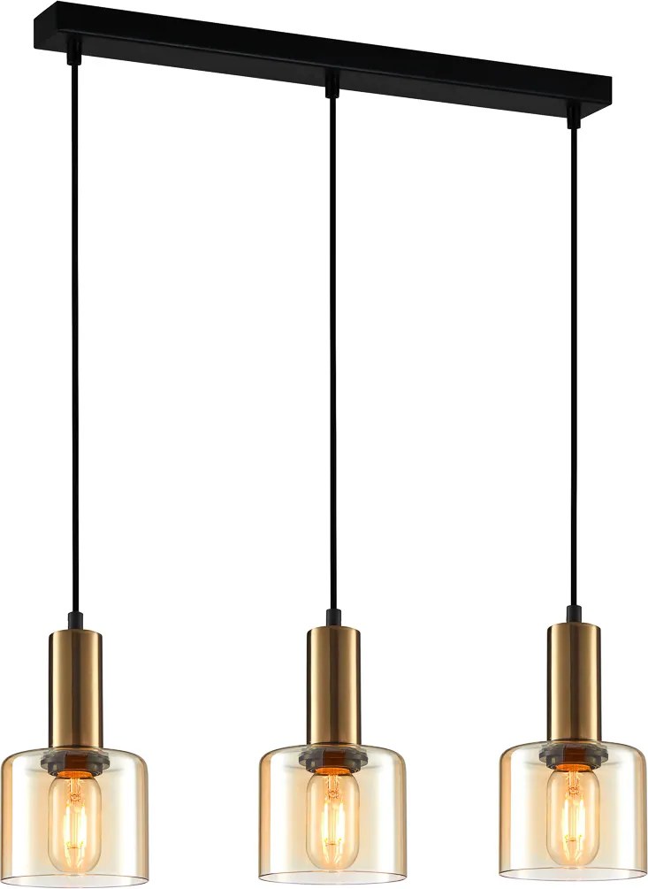 Italux modern függeszték santia borostyán réz itxpnd-65342-3broamb