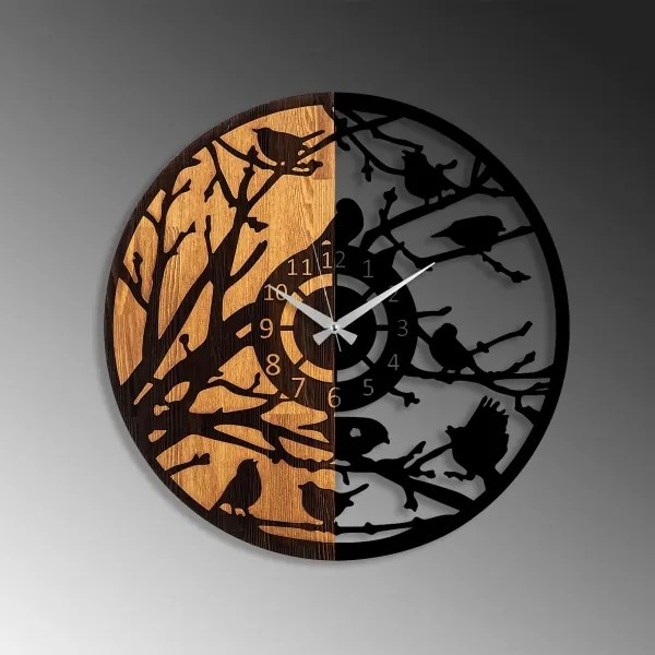Fali óra 56 cm átmérő, 1xAA, fa/fém kivitel