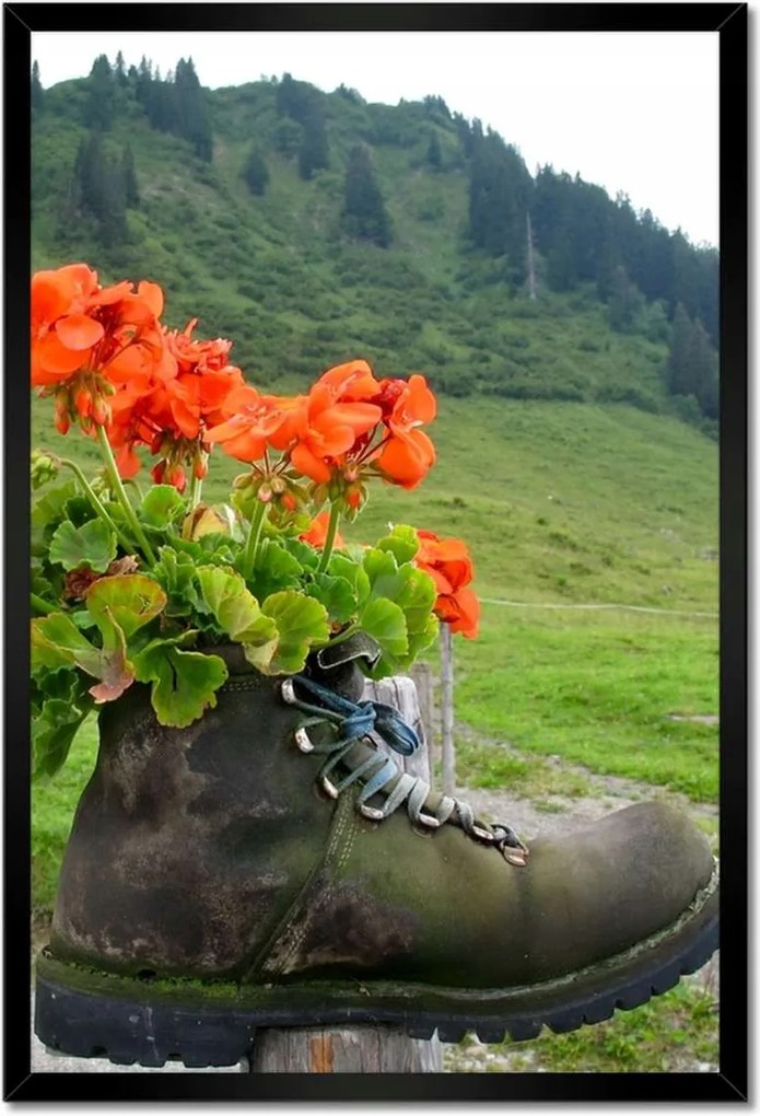 Poszterek keretben 40x60 Virág a csizmában