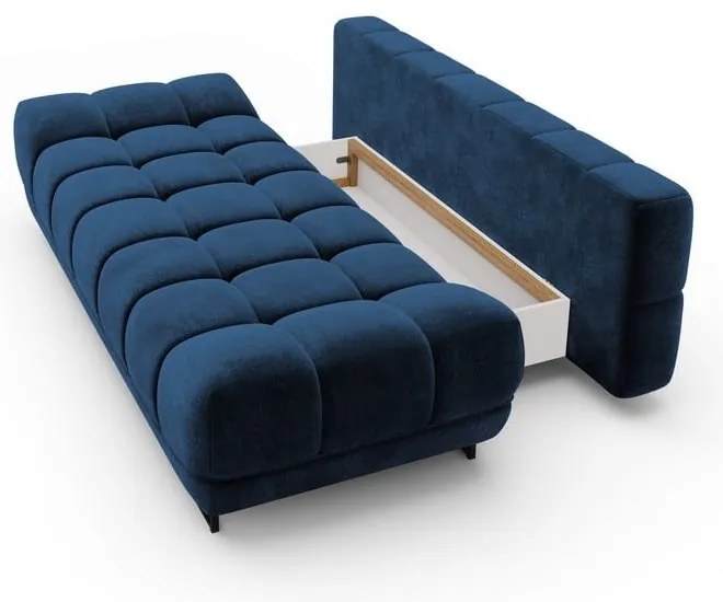 Cirrus királykék háromszemélyes kinyitható kanapé, bársony kárpittal - Windsor &amp; Co Sofas