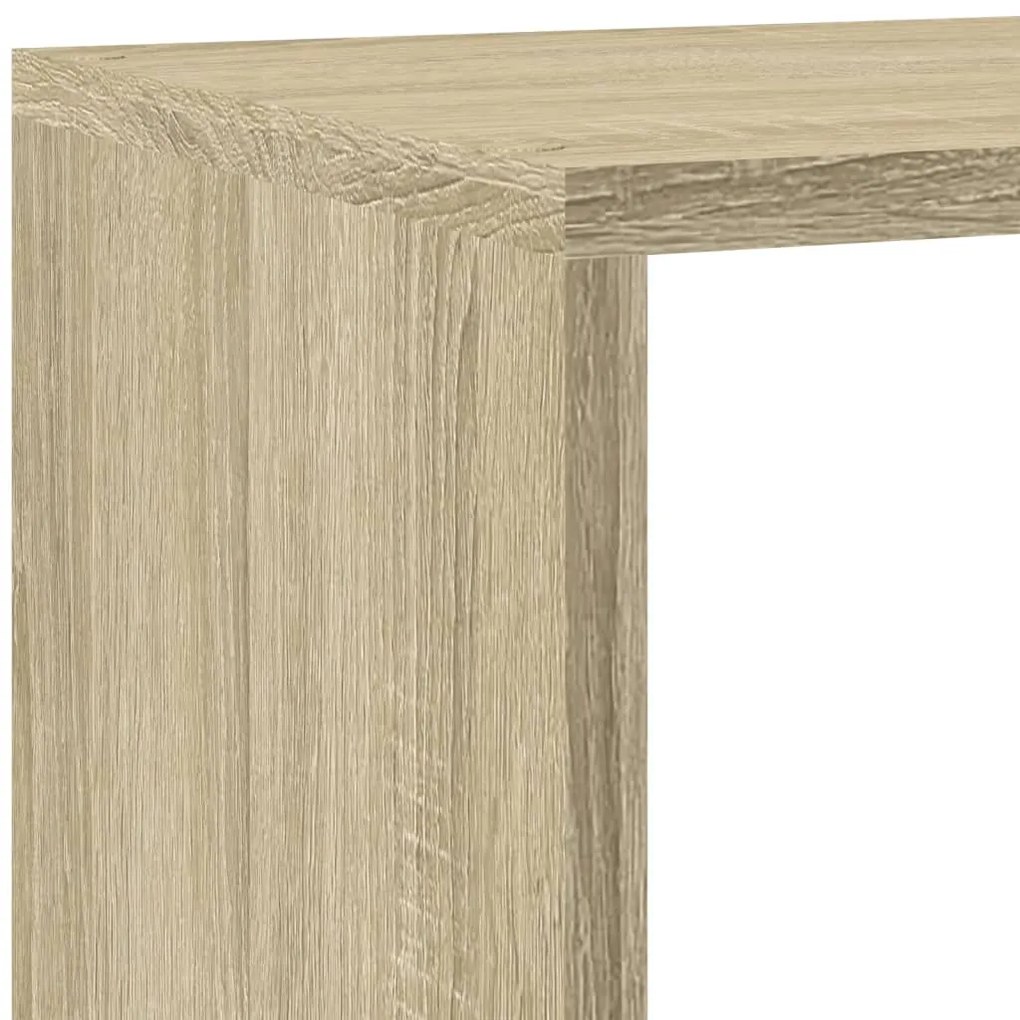 4 szintes sonoma tölgy elválasztó könyvespolc 143,5x29x143,5 cm