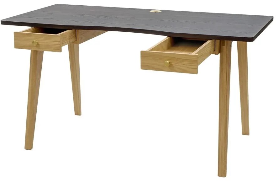 Íróasztal tölgyfa dekorral 70x140 cm Nice – Woodman