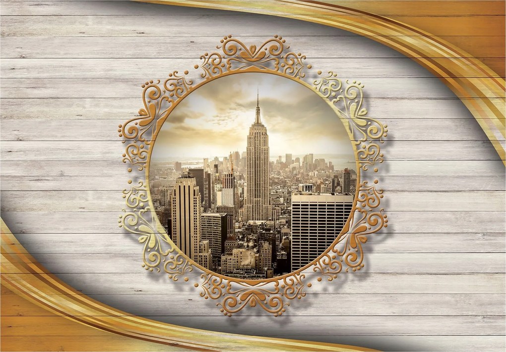 Empire State retro New York elegancia fotótapéta keretben 400x280 +ragasztó