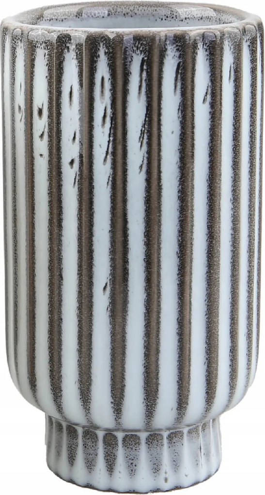 Kerámia váza szürke 10 x 21,5 cm