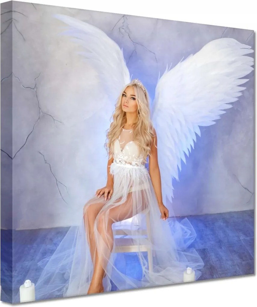 Vászonkép 20x20 Csaj, mint egy angyal