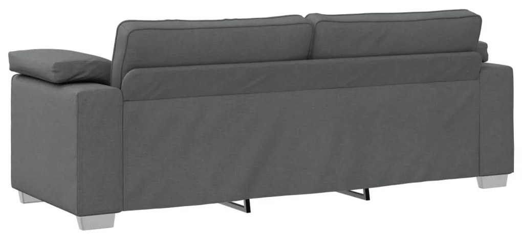 2 darabos kanapészett párnákkal, sötétszürke szövetből
