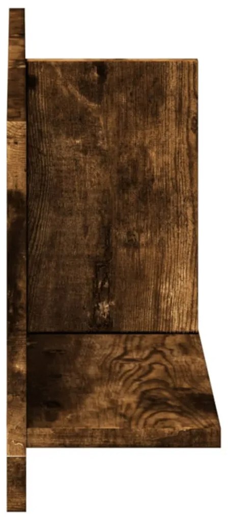 füstös tölgy színű szerelt fa faliszekrény 70 x 16,5 x 30 cm