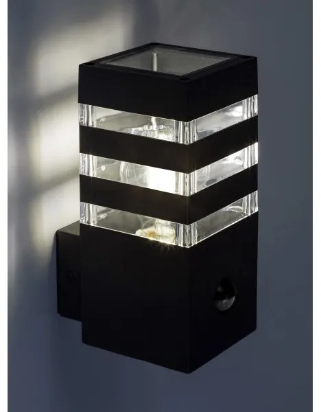 Rabalux 77025- Kültéri fali lámpa érzékelővel ANKARA 1xE27/12W/230V IP44