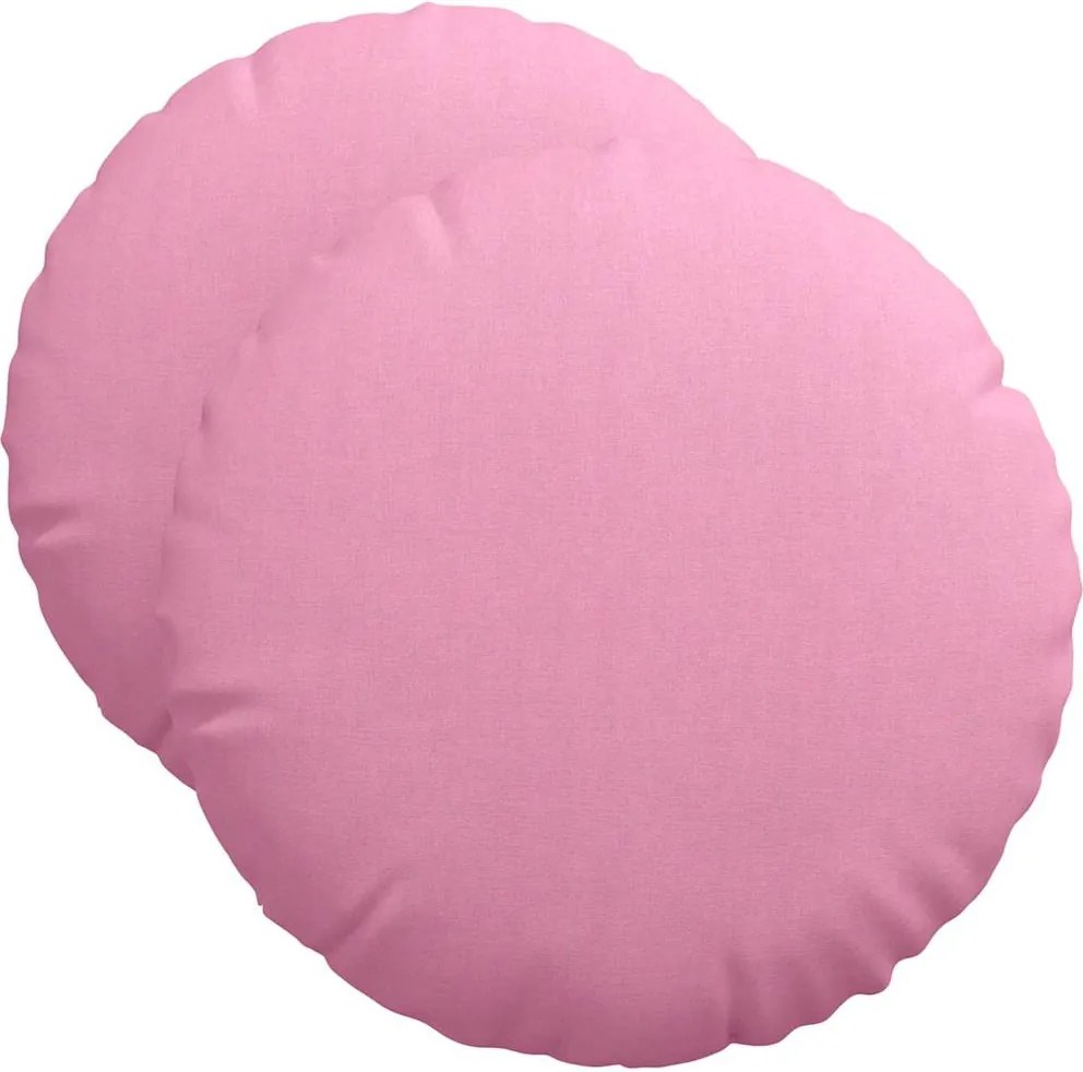 vidaXL Ülőpárnák 2 pcs Rózsaszín Ø50 x 19 cm szövet