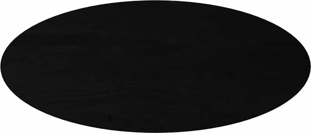 vidaXL sötétbarna tömör akácfa ovális alakú asztallap 140 x 60 x 4 cm