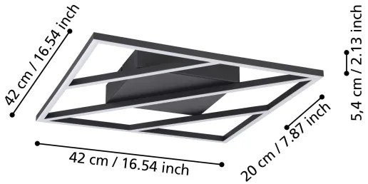 Eglo 900596 - LED Dimmelhető mennyezeti lámpa ULISANO LED/21W/230V + távirányító