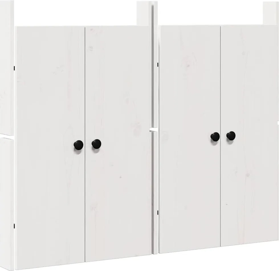 vidaXL Konyhai ajtó 2 pcs Fehér 50 x 9 x 82 cm Tömör fenyőfa