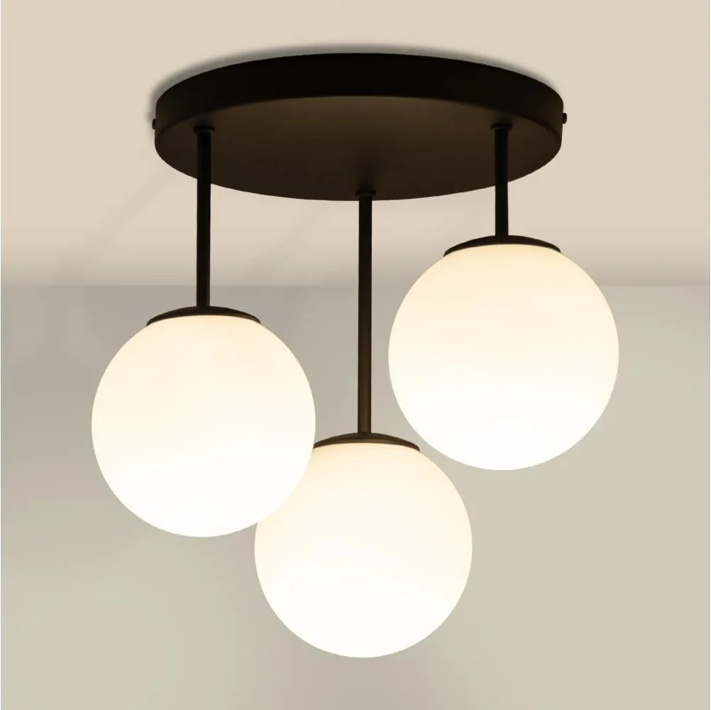 Felületre szerelhető csillár MOONLIGHT 3xE27/15W/230V fekete