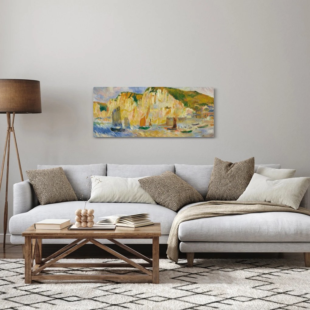 Kép - Auguste Renoir, Sea and Cliffs, reprodukciók (120x50 cm)