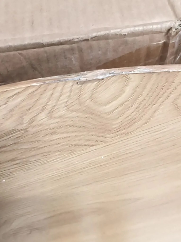 AKCIÓ Fekete étkezőasztal tölgyfa asztallappal NOCTURNE 120x120 II. osztály