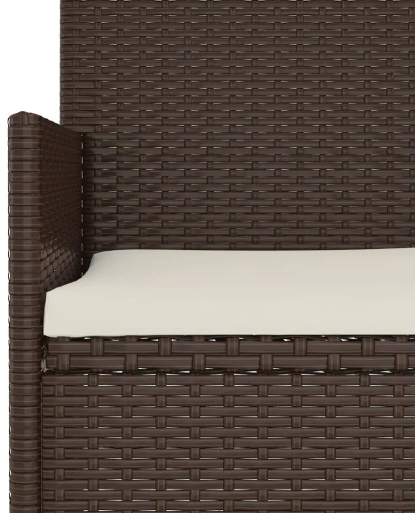vidaXL 4 részes barna polyrattan kerti ülőgarnitúra párnákkal