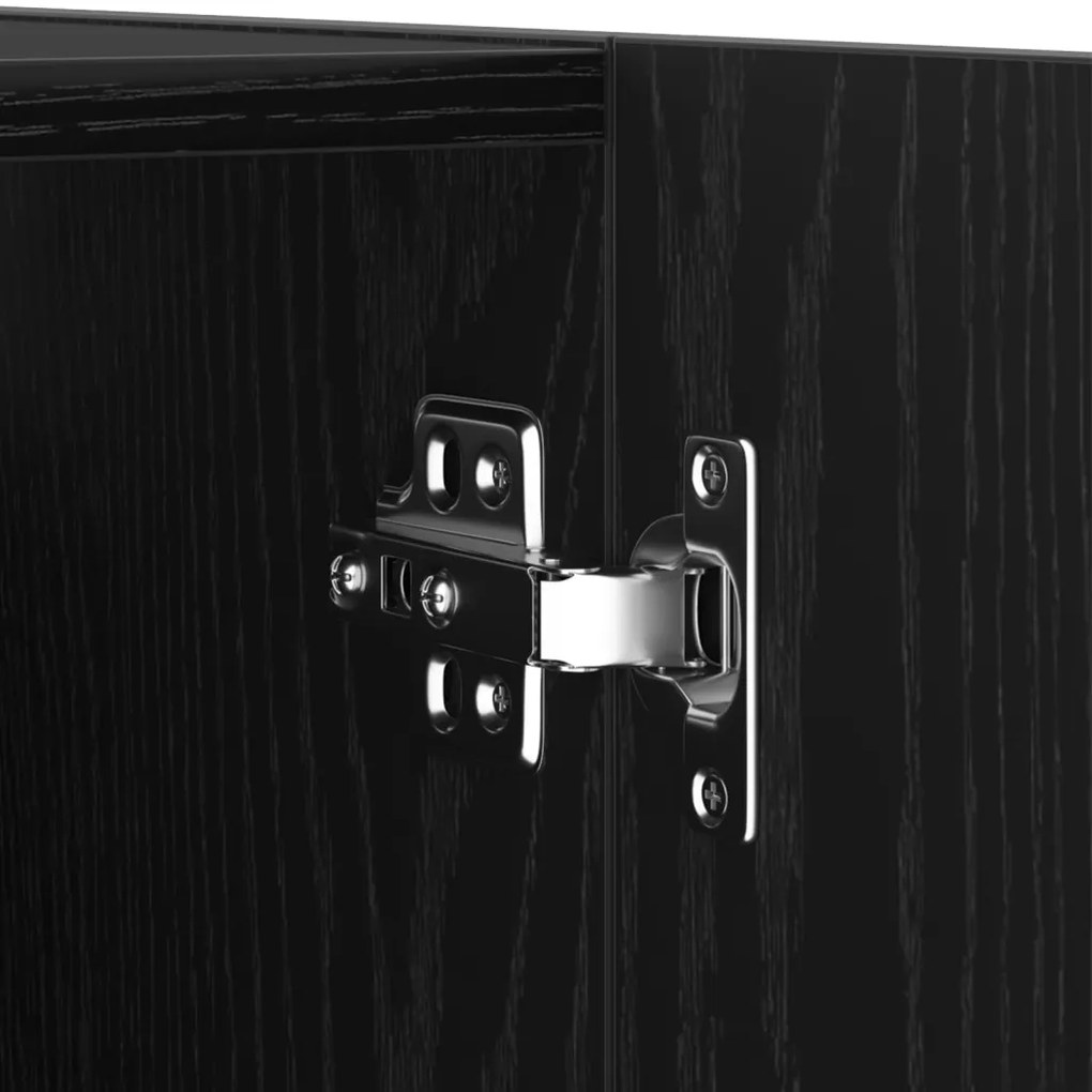 TV szekrény 6 pcs Fekete 80 x 30 x 30 cm Faanyag
