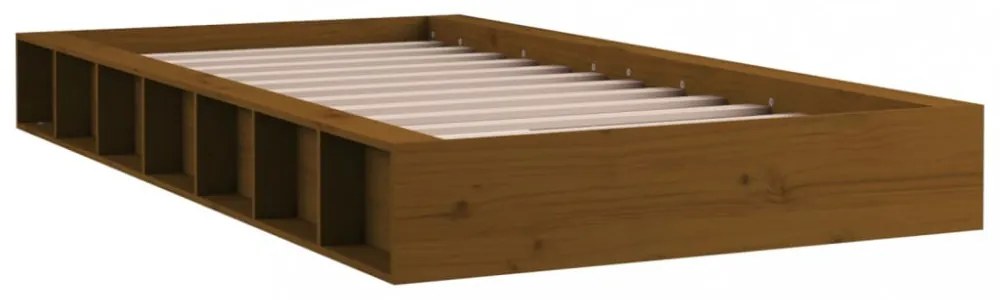 mézbarna tömör fa ágykeret 75 x 190 cm (Small Single)
