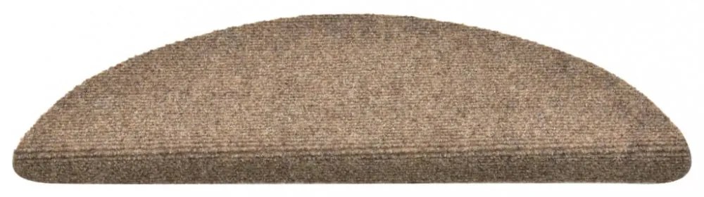 15 db öntapadós lépcsőszőnyeg 56 x 17 x 3 cm bézs félkör alakú