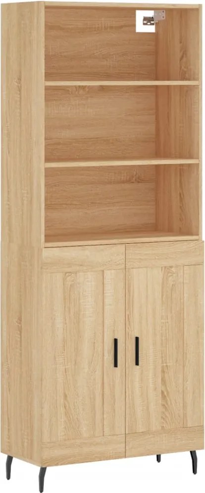 vidaXL sonoma tölgy szerelt fa magasszekrény 69,5 x 34 x 180 cm