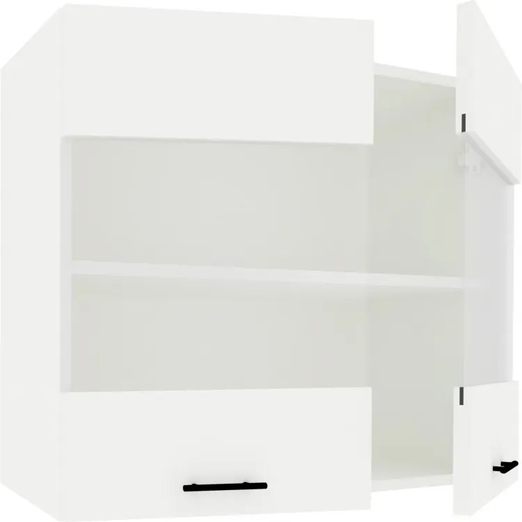 Benita 2 ajtós Üveges Felső konyhaszekrény Fehér 80x30x60 cm