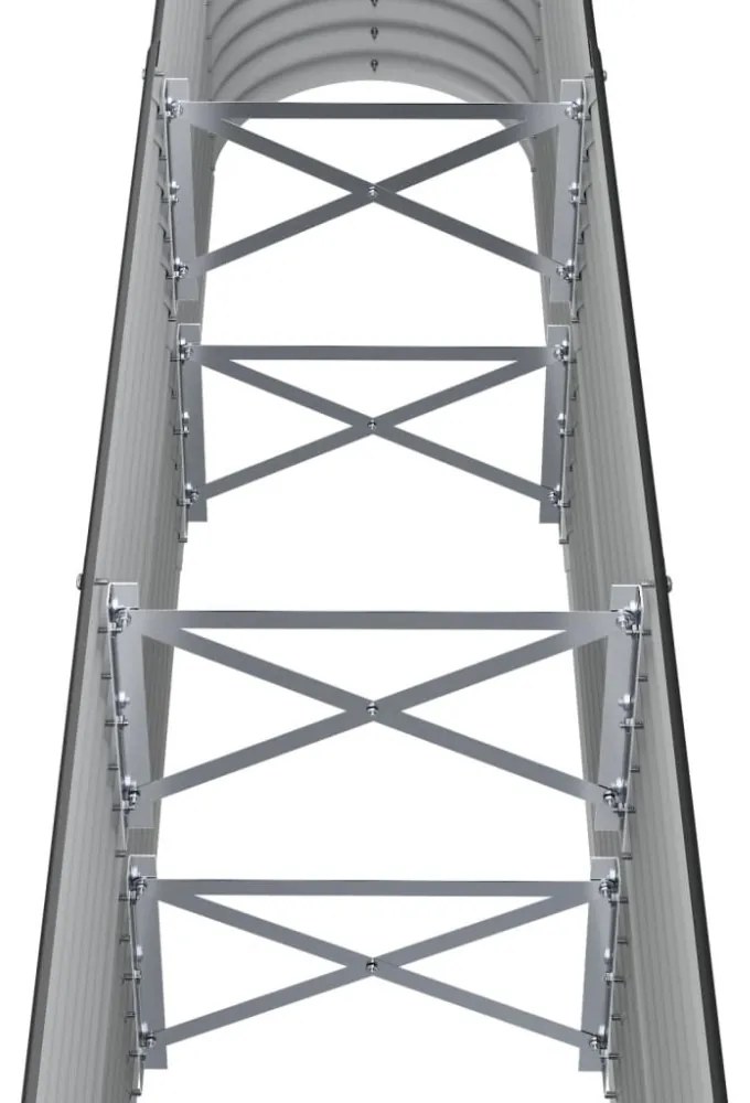 antracitszürke horganyzott acél kerti magaságyás 152x40x68 cm