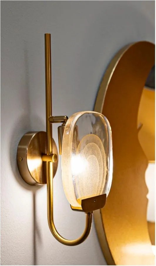 Aranyszínű üveg fali lámpa Softy – Mauro Ferretti
