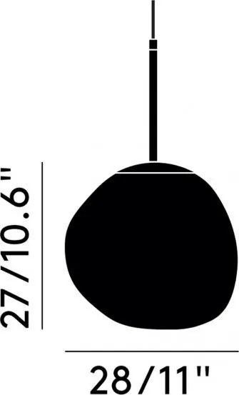 TOM DIXON MES04GO-PEUM2 MELT Modern Függesztett Lámpa LED IP20