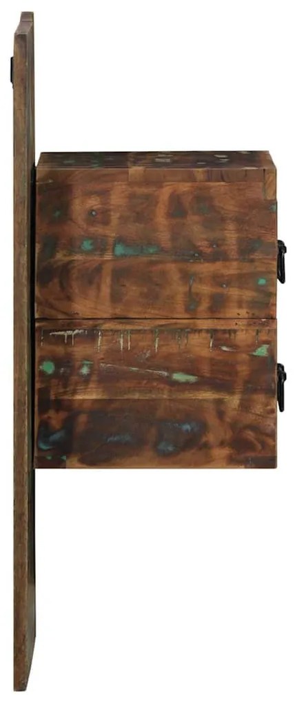 Éjjeli szekrény Többszínű 60x32x80 cm Tömör fa újrahasznosított