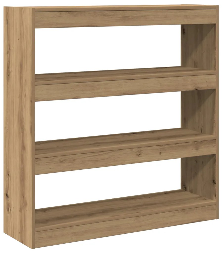 könyvespolc/térválasztó kézműves tölgyből - 100x30x103cm, farostlemezből készült