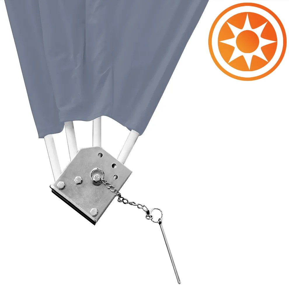 Detex® Erkélyre való összecsukható paraván 140x140 cm - antracit