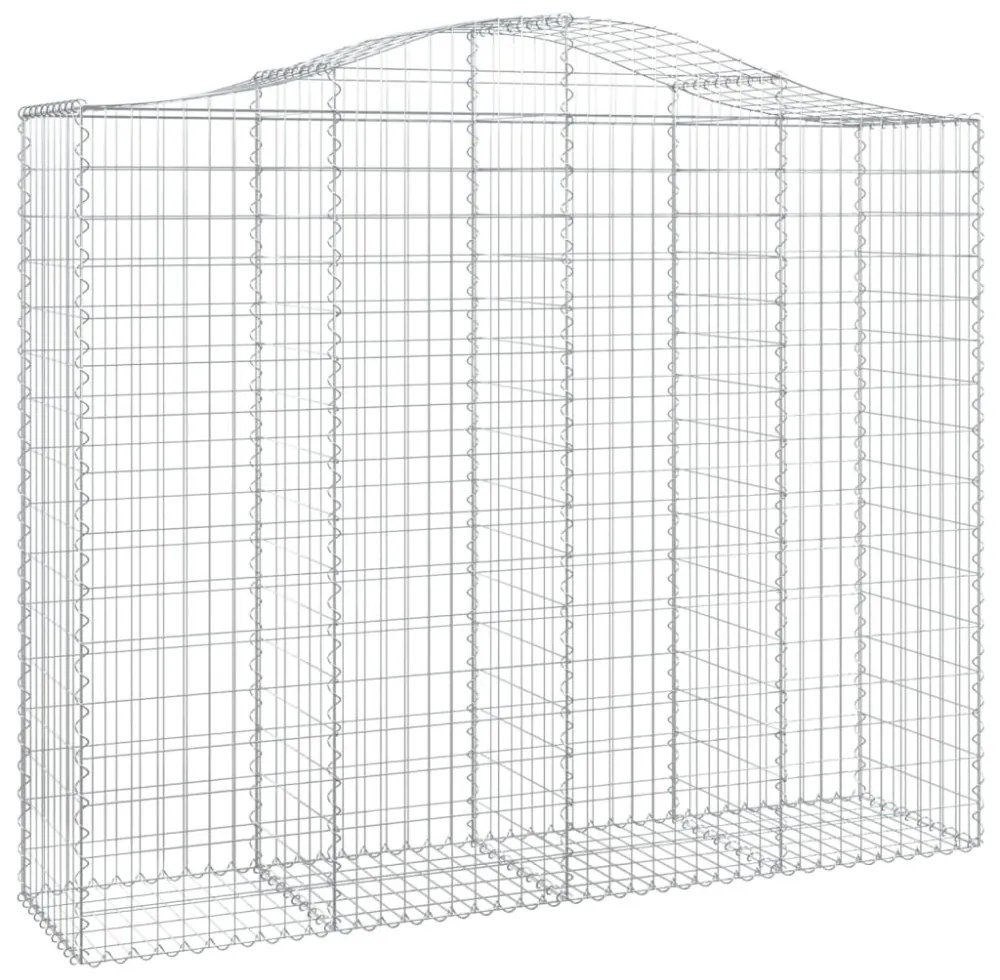 íves horganyzott vas gabion kosár 200x50x160/180 cm