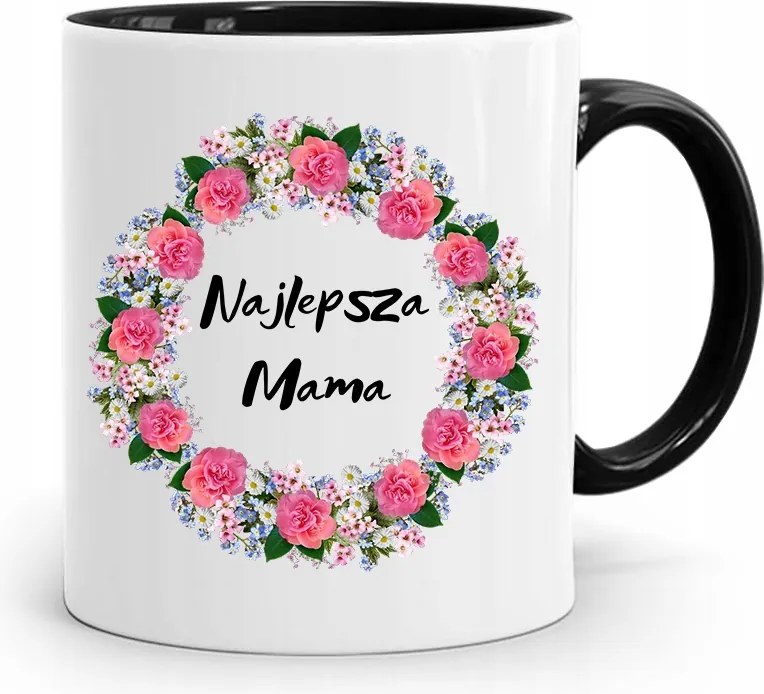 Fekete Bögre Ajándék A Legjobb Anyukának fényképes nyomtatással