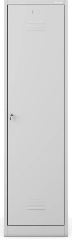 Keskeny, szürke fém tárolószekrény, 500x1850x500 mm: AGNES