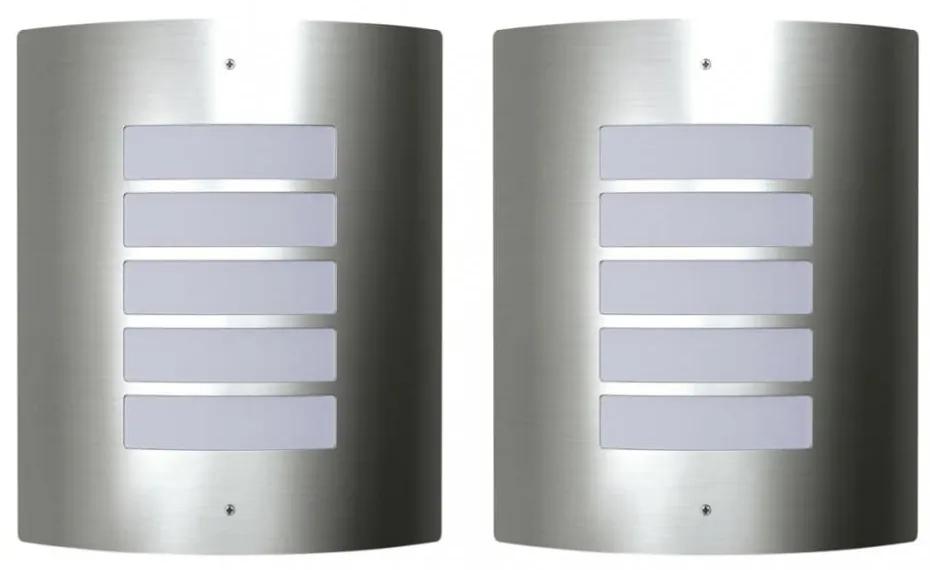 2 db rozsdamentes acél vízálló fali lámpatestek 60w