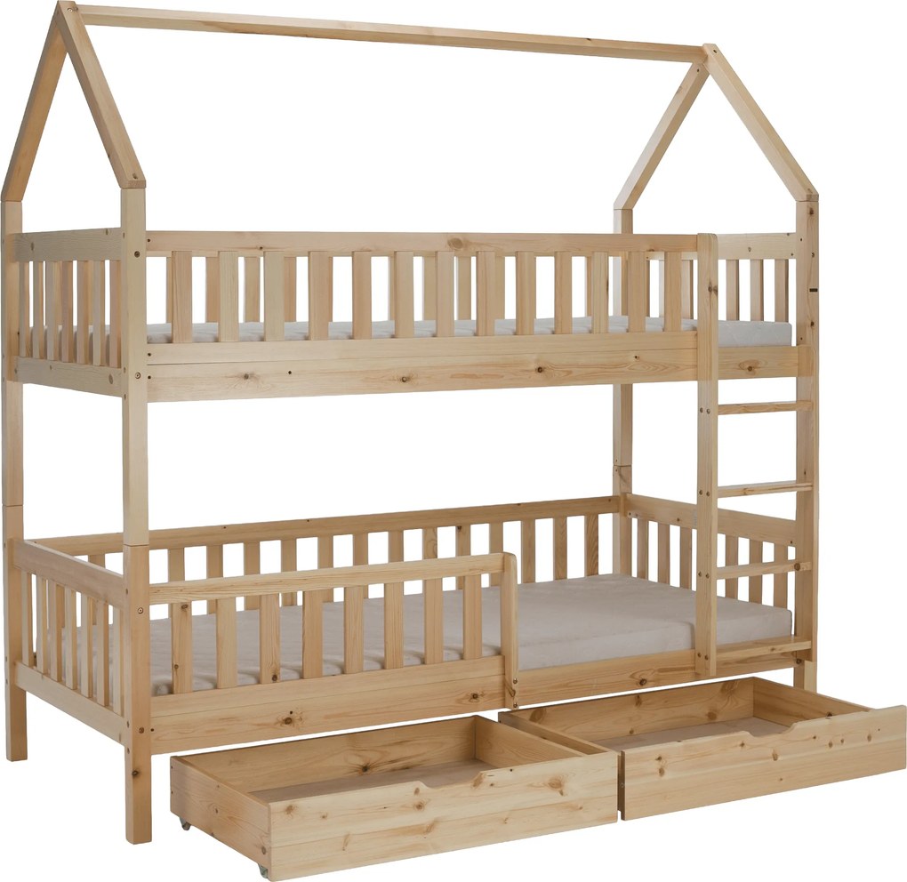 Montessori emeletes ágy, természetes, VENITA TYP 2