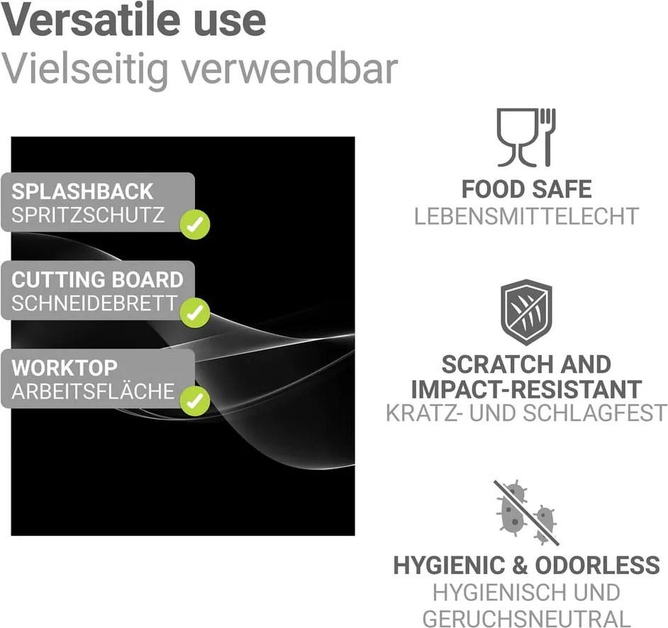 Edzett üveg falvédő tűzhelyhez 70x60 cm Smoke – Wenko