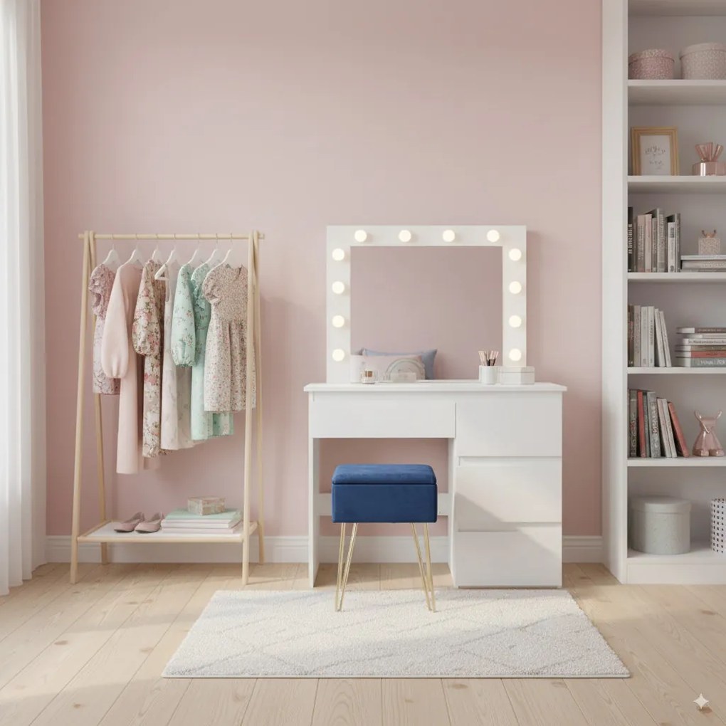 Ékszertartó szekrény Tükörrel 34 x 35,5 x 140 cm