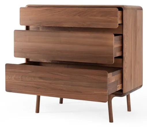 Barna diófa komód 90x90x45 cm Fawn – Gazzda