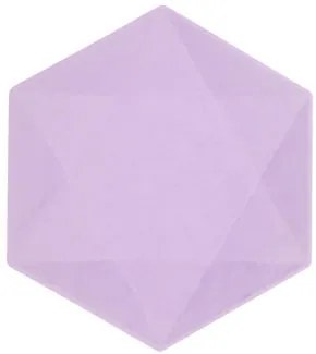 Lila Vert Decor hatszögletű lapostányér 6 db-os 15,8 cm