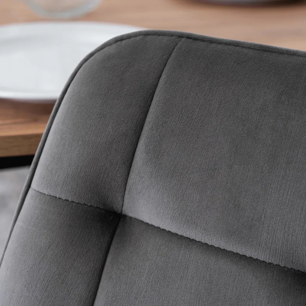 CHRIS szék szürke bársony