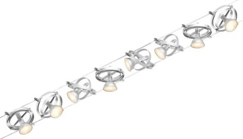 Paulmann 94490 - 8x GU5,3/7,5W CARDAN spotlámpa, matt króm, 230V