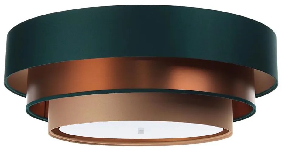 TRINITI mennyezeti lámpa 2xE27/60W/230V zöld/réz/barna
