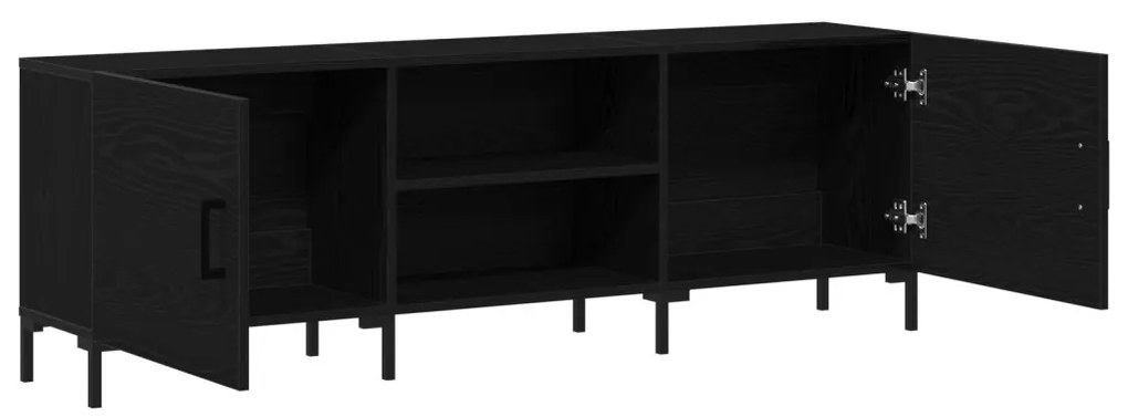 TV Szekrény Fekete Tölgy 150x30x50 cm Műgyanta