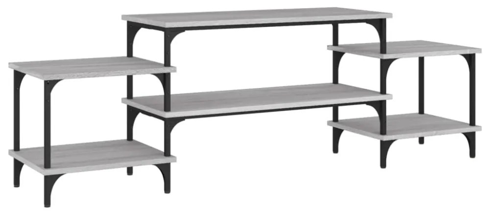szürke sonoma színű szerelt fa TV-szekrény 157x35x52 cm