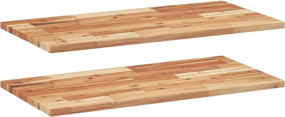 vidaXL 2 db olajbevonatú tömör akácfa függőpolc 60 x 40 x 2 cm