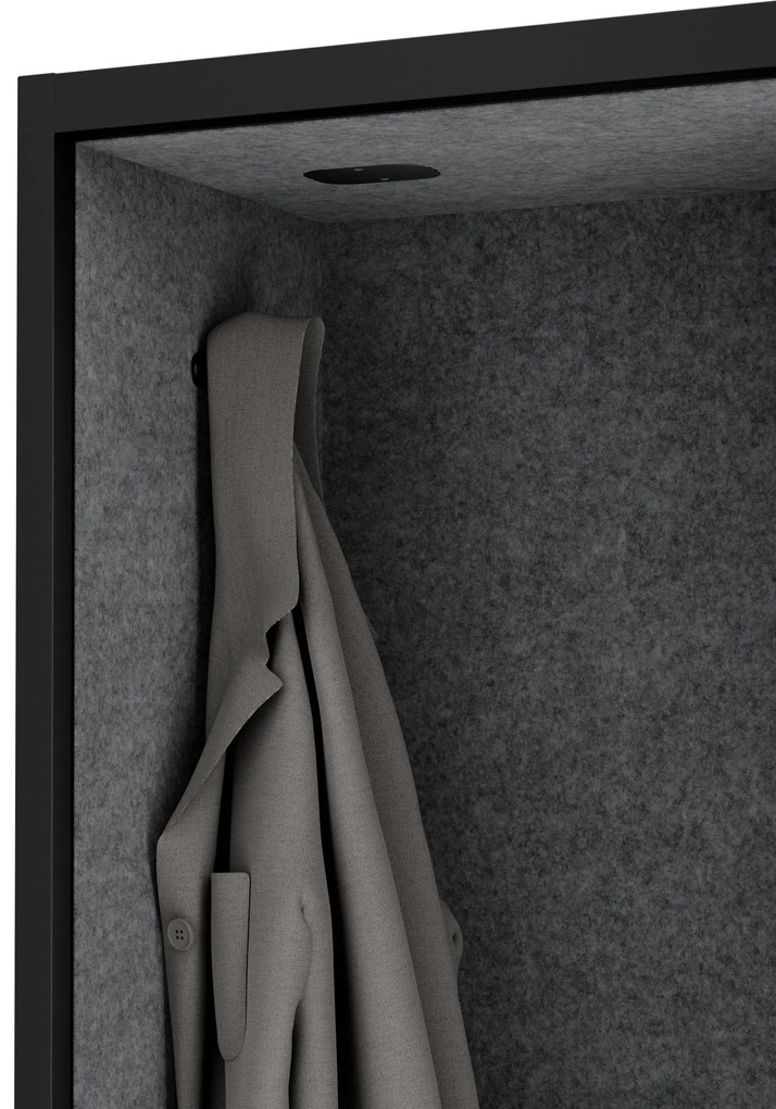 Akusztikus fülke SALLY MentalBox 1150 mm – antracit váz, sötétszürke ülés